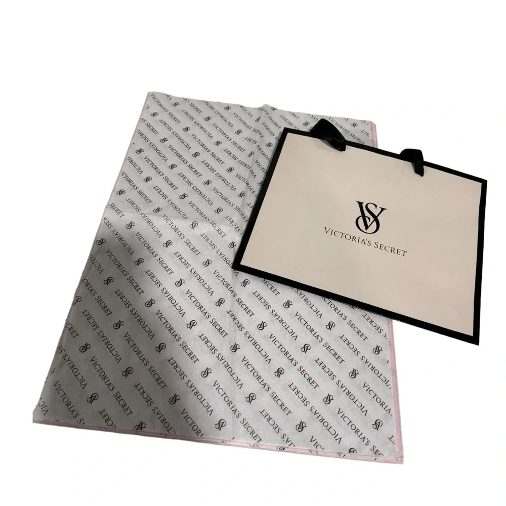 VICTORIAS SECRET gift bag with stamped tissue papper